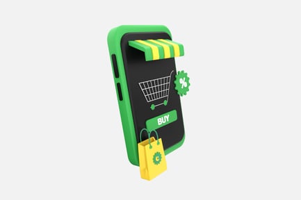 Preview: Mobile Shopping 3D Illustration