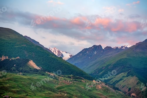 Preview: View of beautiful mountains in northern caucasus