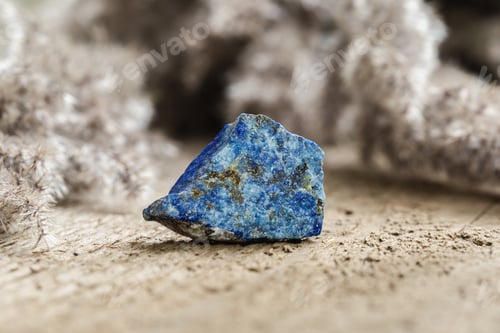 Preview: Piece of Raw Blue Lazurite Mineral Stone