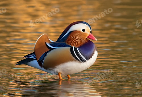 Preview: Mandarin duck in a lake