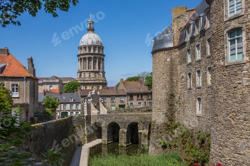 Preview: The Basilique Notre-Dame viewed from the 13th century Boulogne Chateau in the coastal town of