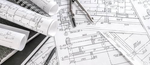 Preview: Architects concept, engineer architect designer freelance work on start-up project drawing, construc