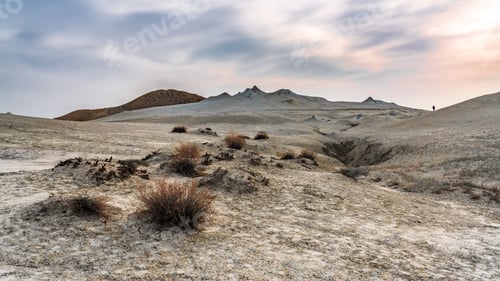 Preview: Landscape with mud volcanoes in the mountains
