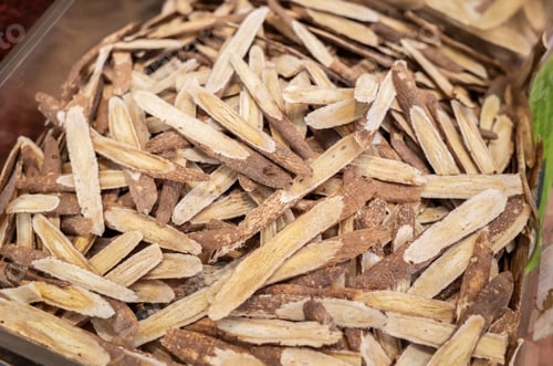 Preview: Group Stacks Of Traditional Chinese Medicine, Astragali Radix