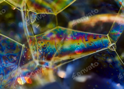 Preview: The illuminate rainbow on the bubble surface