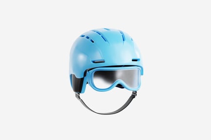Preview: 3D Ski Snowboard Helmet with Goggles