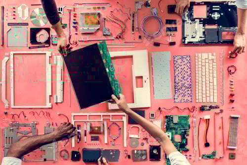 Preview: Hands holding a computer component part