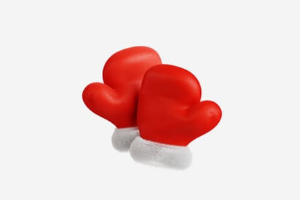 Preview: Christmas Gloves 3D Icon for Winter and Christmas
