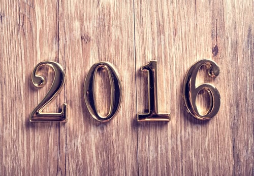 Preview: 2016 On Old Wood Background