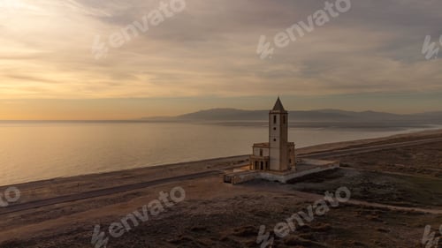 Preview: Abandoned church of Las Salinas in the Cabo de Gata-Nijar Natural Park, Almeria