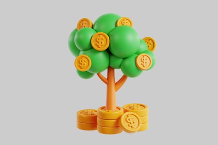 Preview: Cartoon money tree asset