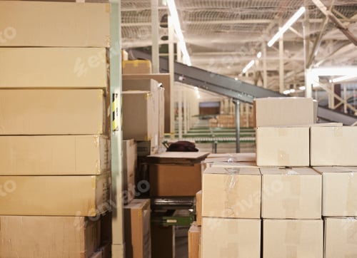 Preview: Stacked Cardboard Boxes