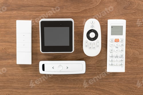 Preview: Variety of remote controls to control different appliances in a house