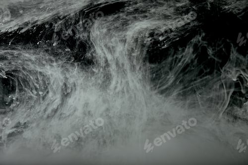 Preview: abstract monochrome texture with grey paint swirls