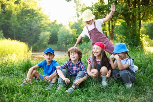 Preview: Group of children spending time in nature
