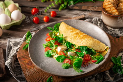 Preview: Eggs omelette with vegetables