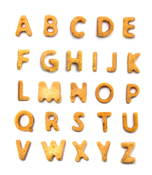 Preview: Alphabet cake letters isolated on the white background