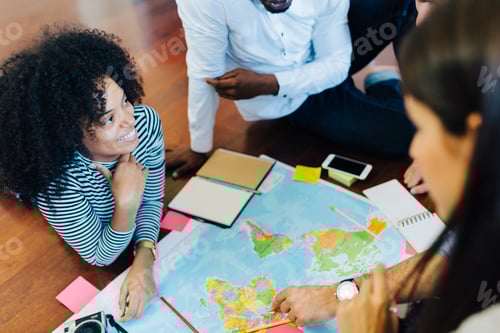 Preview: Group of friends planning vacation together