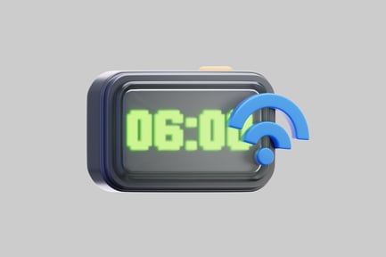 Preview: Digital clock with wifi symbol