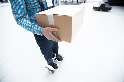 Preview: Courier with parcel