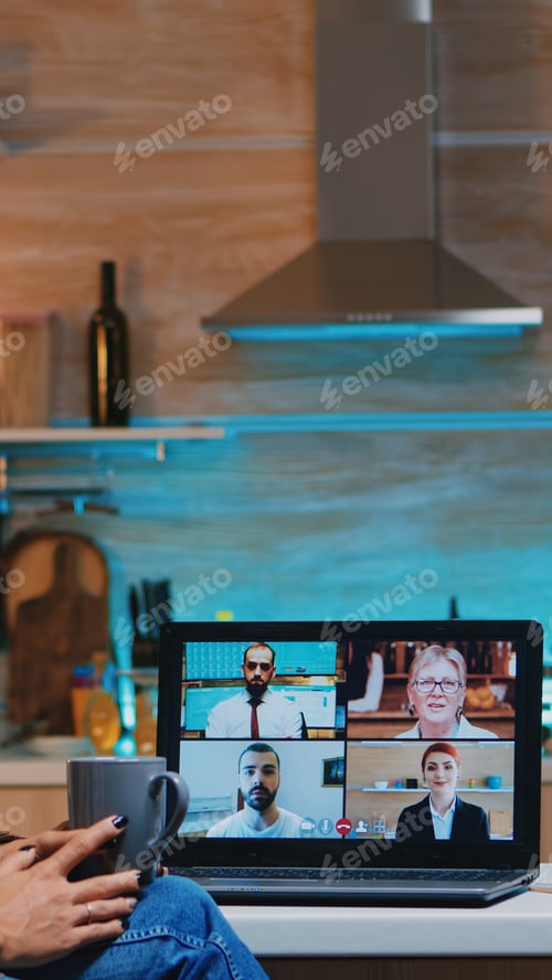 Preview: Woman sleeping during video conference