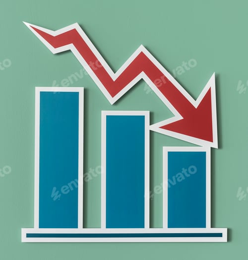 Preview: Declining business report bar chart