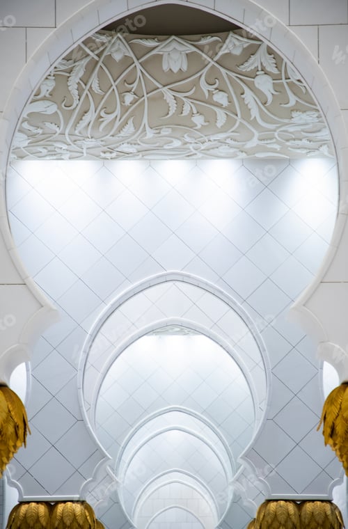 Preview: detail of Sheikh Zayed Grand Mosque in Abu Dhabi United Arab Emirates