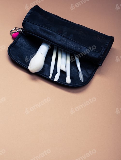 Preview: Set of decorative cosmetics on light color background