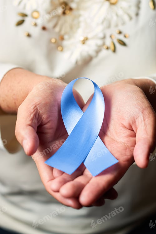 Preview: Blue ribbon for the awareness campaign for the world day against prostate cancer.