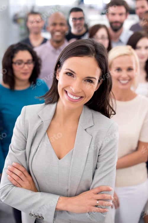 Preview: She inspires confidence amongst her employees. Cropped shot of a group of positive businesspeople.