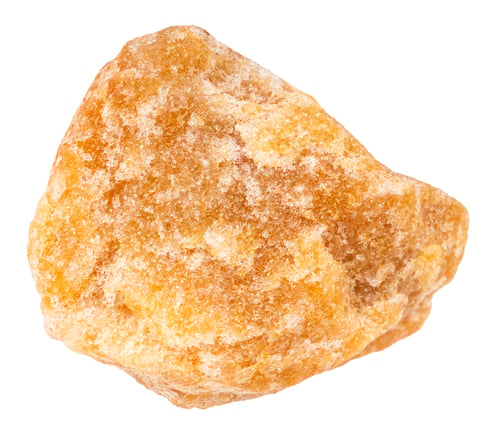 Preview: unpolished heliolite (sunstone) mineral isolated