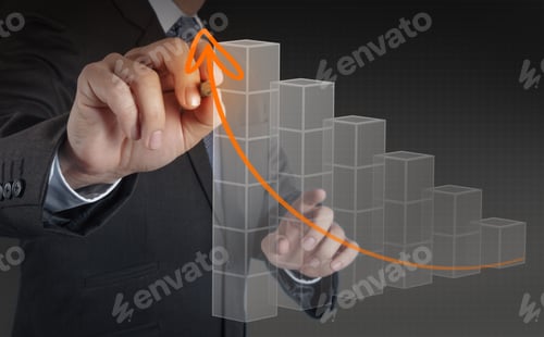 Preview: Businessman Hand Working With New Modern Computer And Business Strategy As Concept
