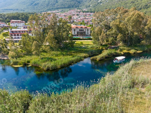 Preview: Turkey Akyaka Azmak River. Akyaka Kadin Azmagi. Akyaka is a seaside town in Mugla, Turkey.