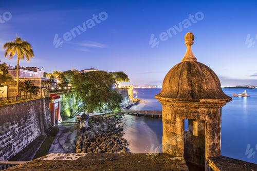 Preview: San Juan, Puerto Rico Coast At Paseo De La Princesa.