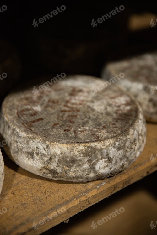 Preview: aged cheese in the cellar ready to eat gruyer cooking appetizer meal food snack on the table