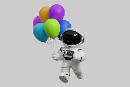 Preview: Astronaut with balloons