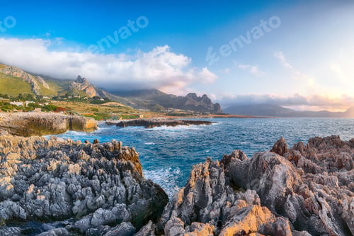 Preview: Superb seascape of Isolidda Beach near San Vito cape.