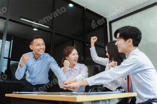 Preview: Happy to be successful partnership teamwork success concept.