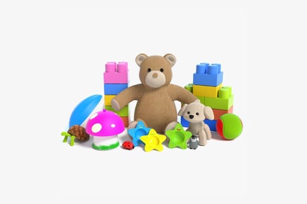 Aperçu: Amis en peluche et blocs à empiler