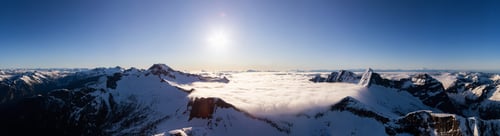 Preview: Aerial Panoramic View of the Rocky Canadian Mountain Landscape