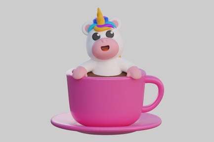 Preview: Unicorn in coffee cup