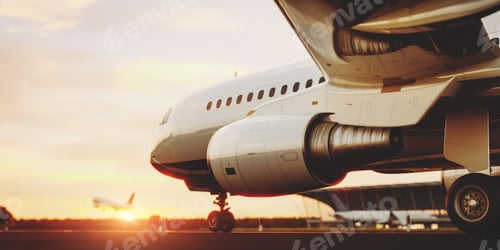 Preview: White commercial airplane