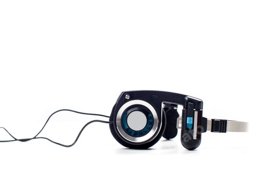 Preview: Headphones. Isolated on white background