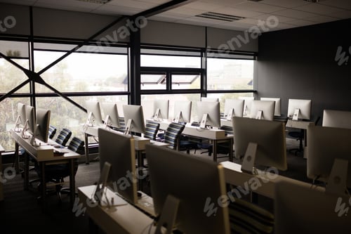 Preview: Recording studio with chairs and computers