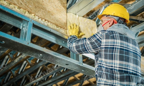 Preview: Contractor Worker Installing Mineral Wool Insulation