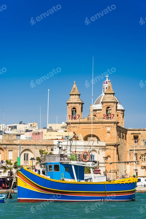 Preview: Turuoise water in Marsaxlokk village,Malta