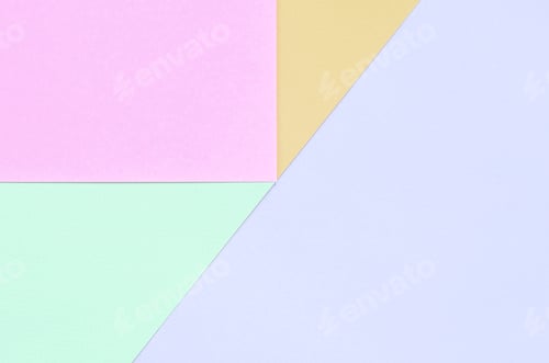 Preview: Texture background of fashion pastel colors. Pink, violet, orange and blue geometric pattern papers.