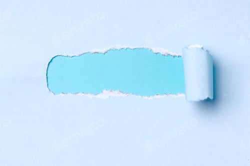 Preview: Ripped light blue paper