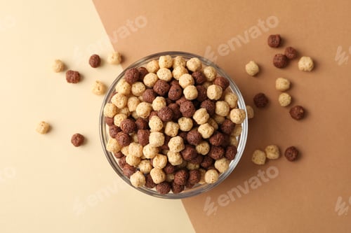 Preview: Bowl with corn balls on two tone background