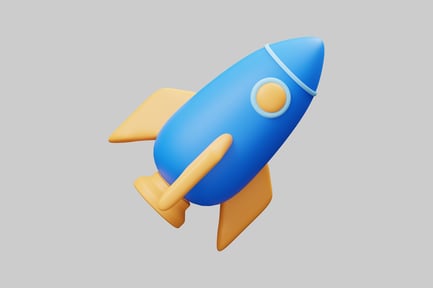 Preview: Cartoon business rocket